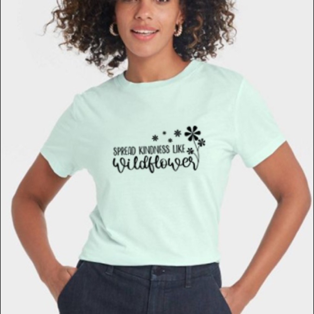 NWT WOMEN MENTAL HEALTH AWARENESS Mint Cotton T-shirt